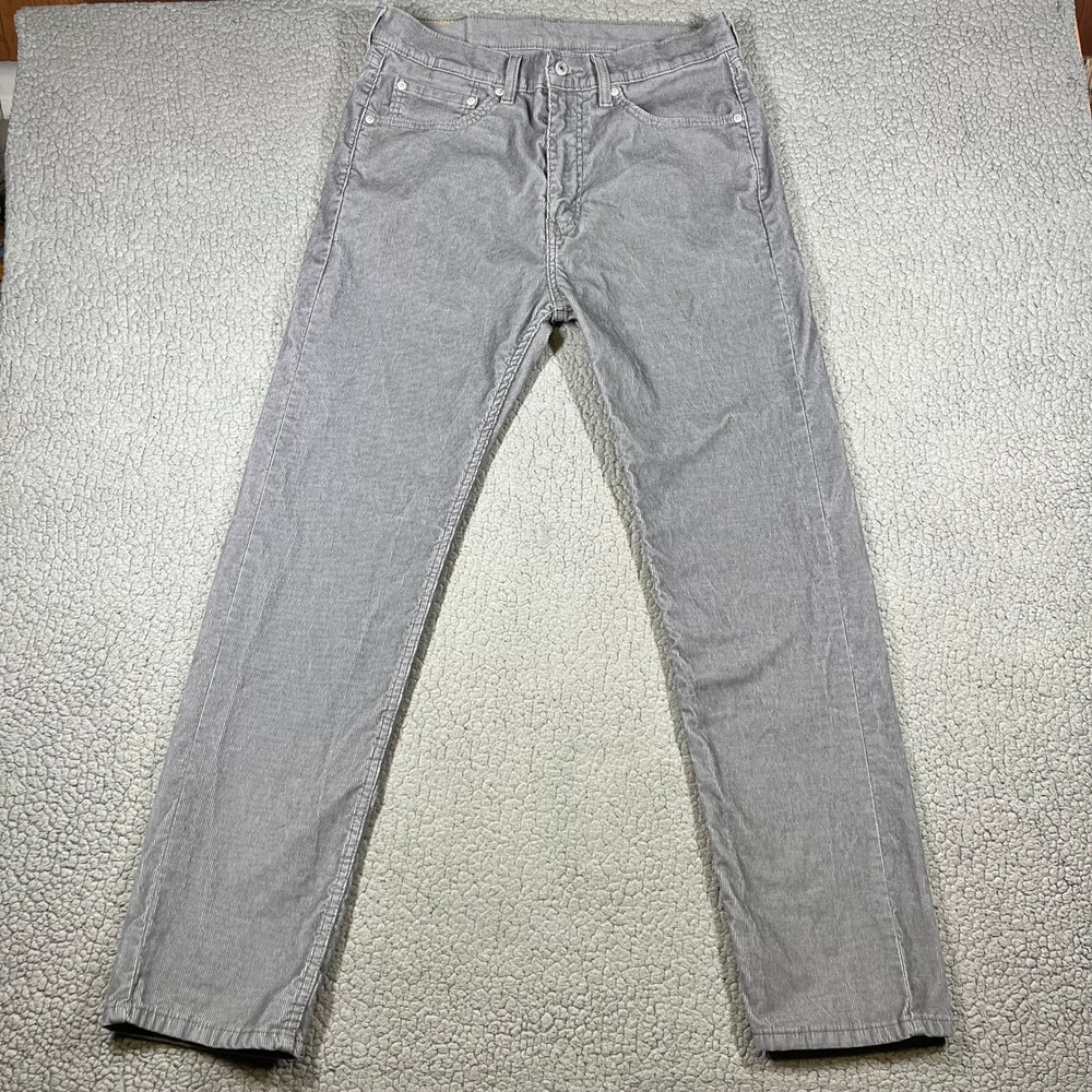 Levi's 505 Corduroy Pants Mens 33x32 Regular Fit Straight Leg Gray Gorpcore